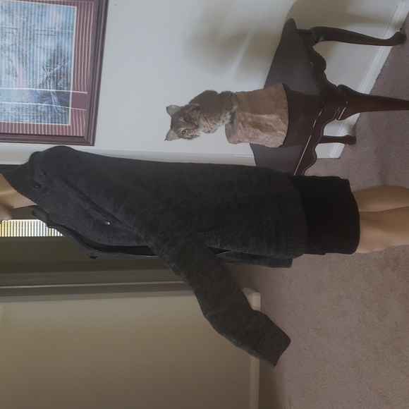 Rock & Republic L marled grey button details chest & side pockets zipup … - Picture 5 of 10